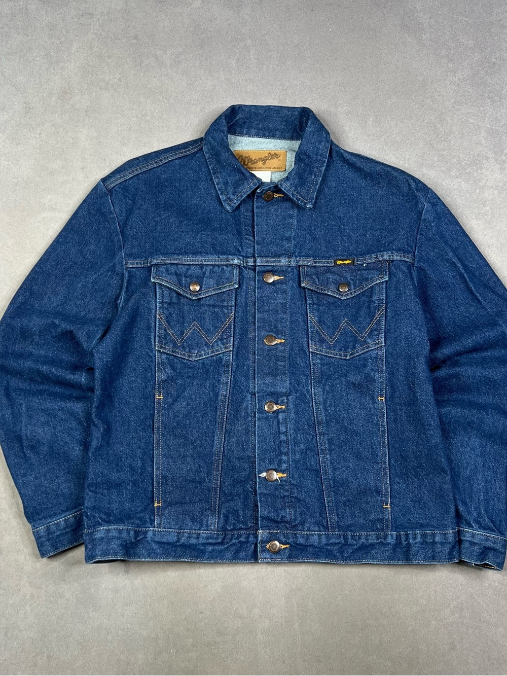 Vintage Wrangler Dark Blue Denim Trucker Jacket